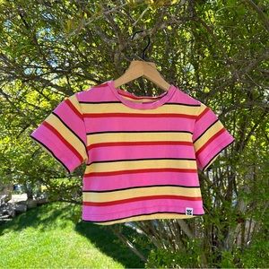 Lucy & Yak Stripped Crop Top